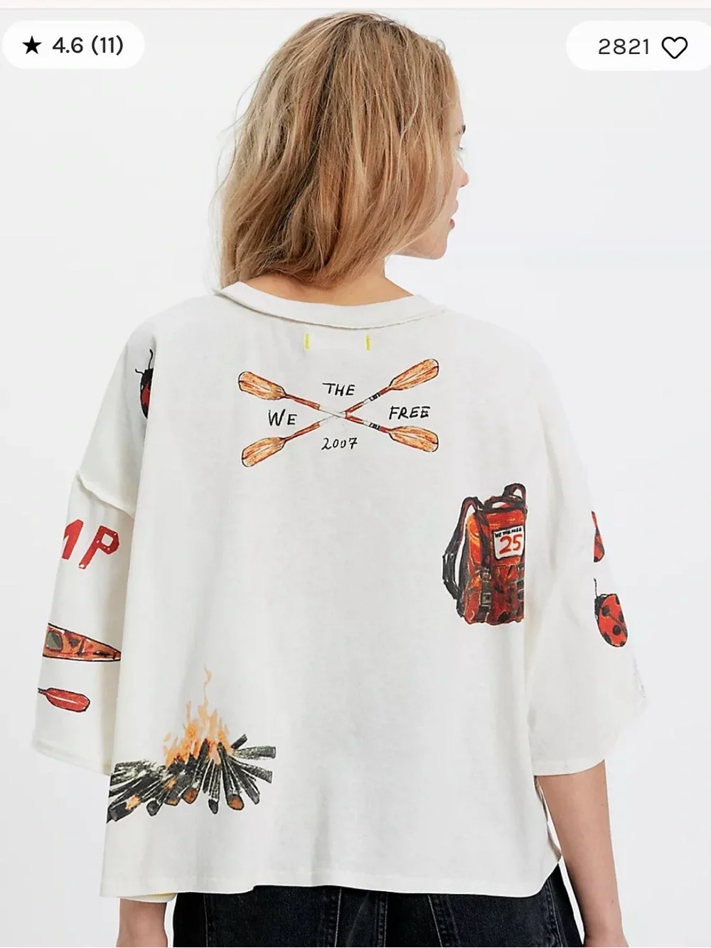 Free people Mountain View Graphic Tee. NWT.